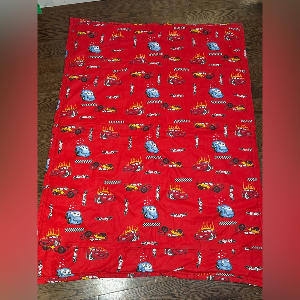 Y2K Disney Pixar Cars 2 Toddler Quilt & Zippered Duvet Cover - Lightning McQueen